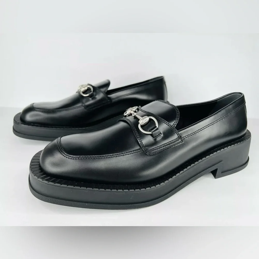 GUCCI Interlocking Horsebit Chucky Rubber Sole Loafers UK 11 - US 11.5 - EU 45 - Picture 3 of 10